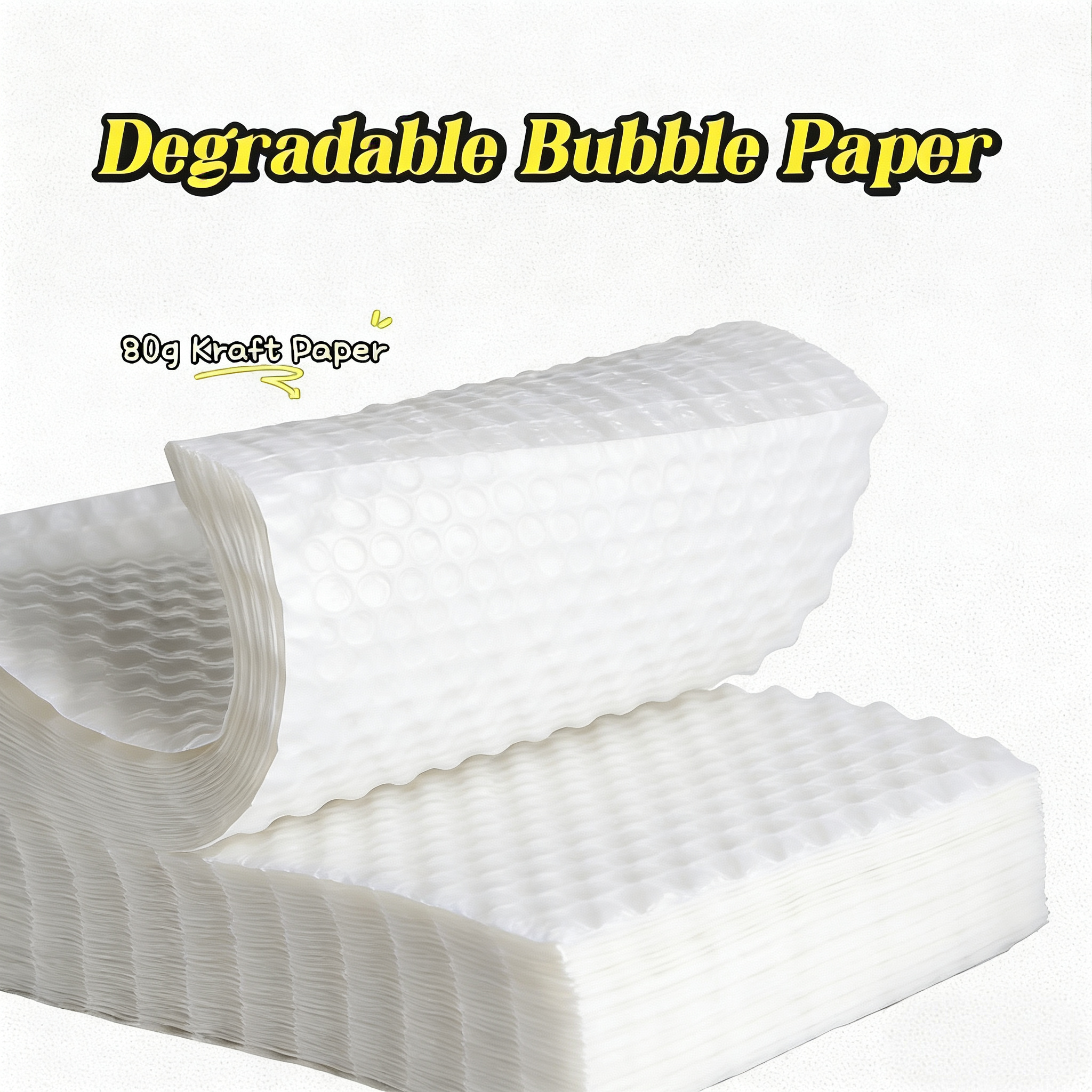 Recyclable Kraft Bubble Wrap Fragile Shipments White Bubble Sheet Board