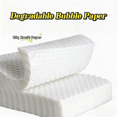 Recyclable Kraft Bubble Wrap Fragile Shipments White Bubble Sheet Board