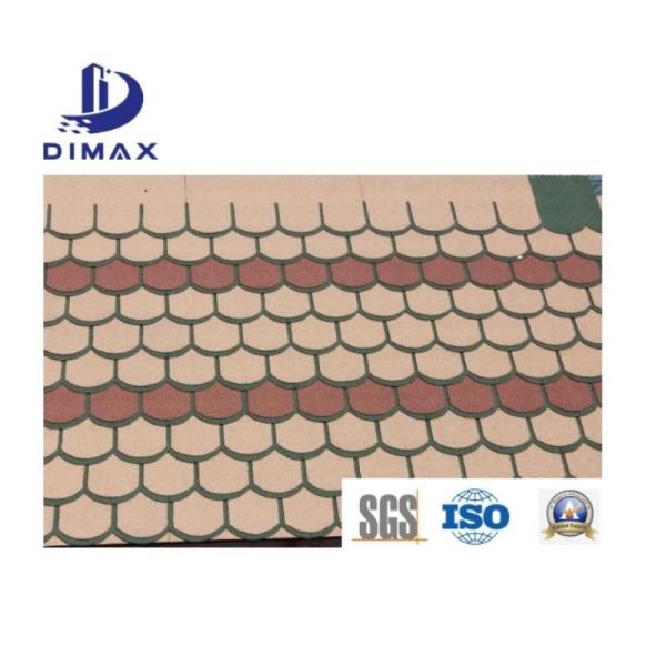 2layers Colored Stone Coated Fiberglass Asphalt Roof Shingles Fireproof