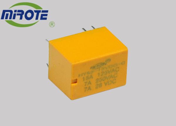 A tampa amarela 6 prolonga 24v o tipo automotivo 15x12x10mm do ampère SPDT do relé 15