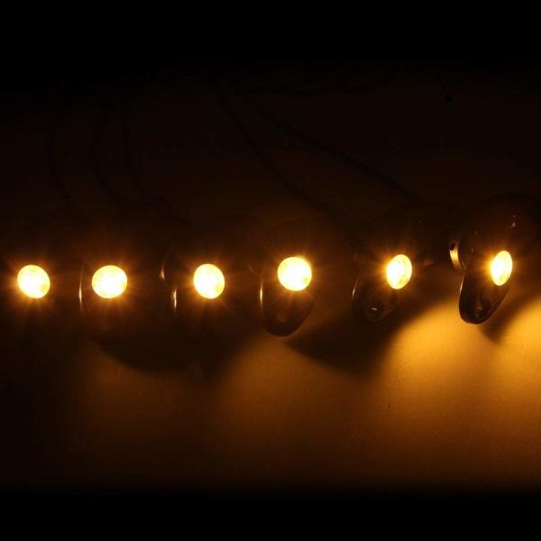 Amber LED Rock Light Kits with 6 pods Lights for Jeep Off Road Truck Car ATV SUV Yellow
