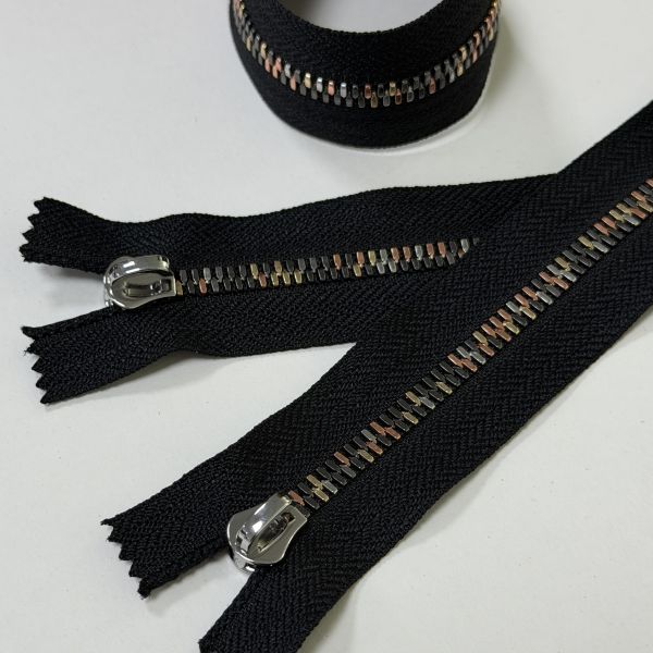 Retro Texture Corn Shaped Metal Zipper #5 Glossy Three Dimensional Zipper