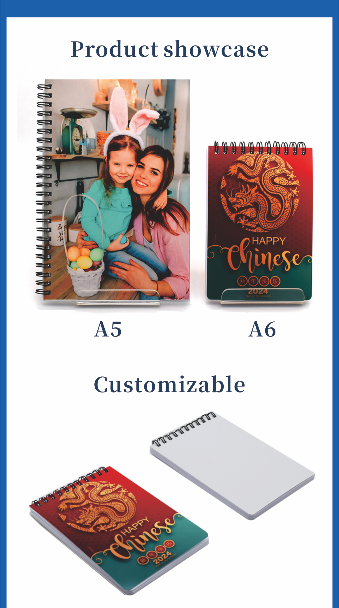 Custom Premium Soft A6 PET Notebook Blanks New Design Portable Spiral Notebooks Personalized Sublimation Notebook Blank