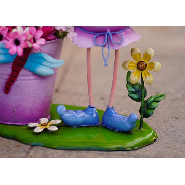 Украшение цветочного горшка украшения сада персонажа из мультфильма металла простое