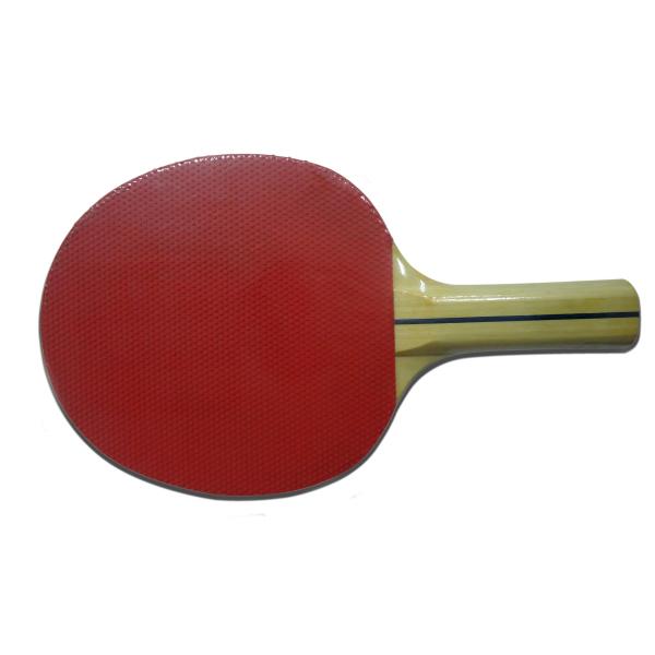 Raquettes de ping-pong de débutant 6 plis de bouton de peuplier sans éponge