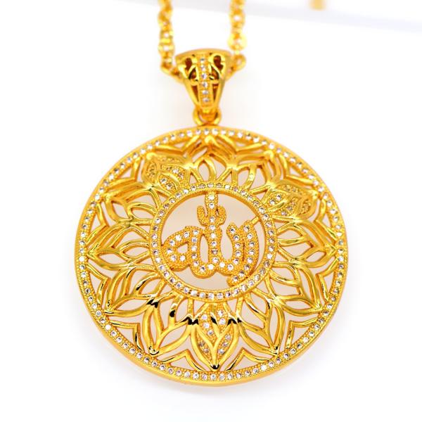 Vintage Allah pendants Women/Men jewelry Gift 18K Gold Plated Fashion african Jewelry