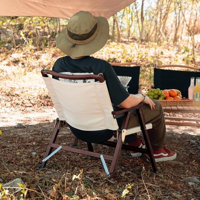 Portable Oak Wood Folding Camping Chair 2.4kg with Carry Bag