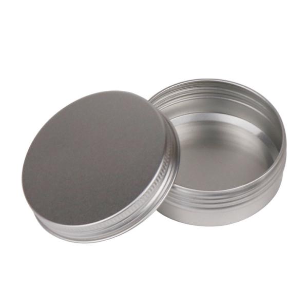 Natural Color Aluminium Cosmetic Tins 80g 2.8 OZ Cosmetic Jars With Lids
