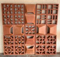 Ecrã de ventilação Bloco de vento Materiais de construção Barro vermelho fabricado na China Fabricante tijolos tijolos de construção