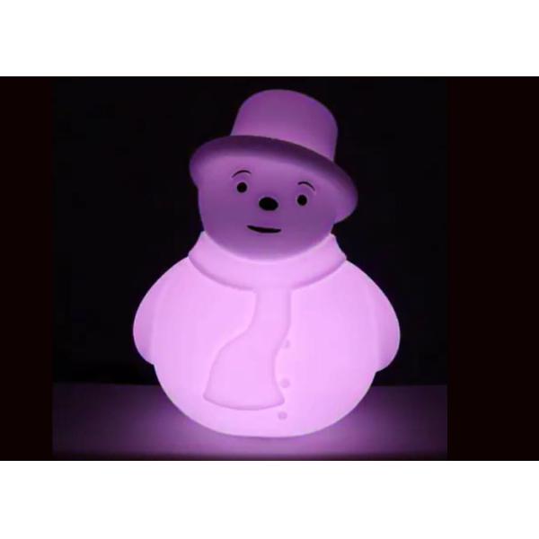 Battery Operated PE White Appearance Colorful Lighting Snowman Xmas Decoration