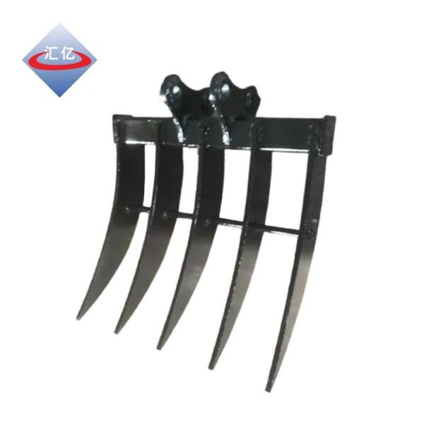 45T Digging Excavator Brush Rake Hardox 500 Excavator Root Rake