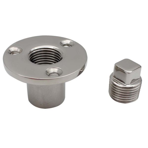 marine stainless steel 316 boat plumbing fittings round gar board Drain Plug