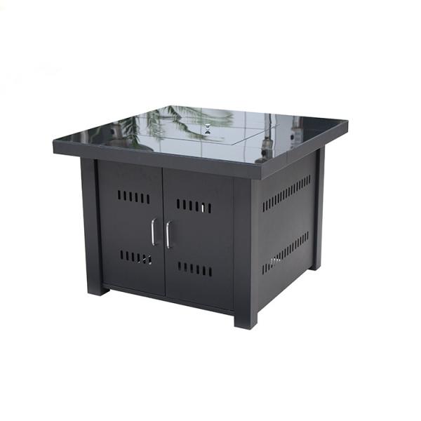 50000 BTU Outdoor Propane Gas Square Fire Pit  For Backyard Weather Cover