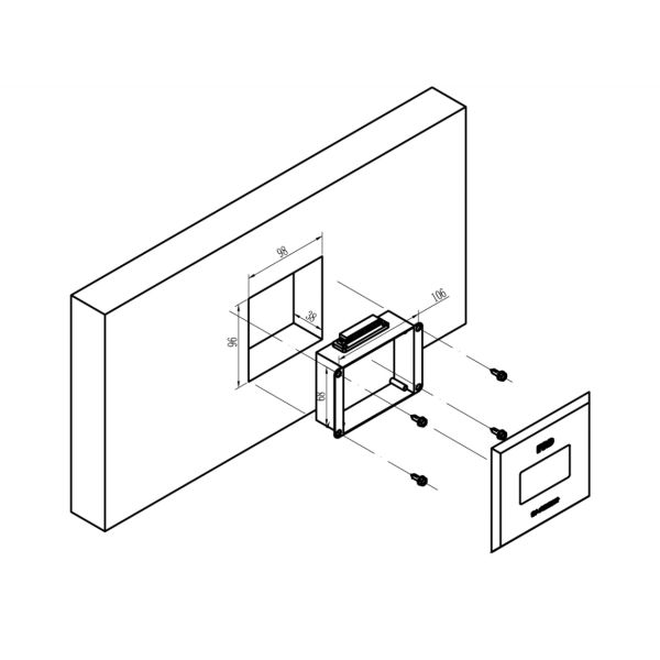 FD-10C Embedded Snap On Cover Temperature & Humidity Transmitter 316L Stainless Steel Monitor