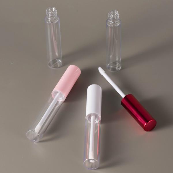 OEM ODM Clear Round Lip Gloss Containers Wand Tubes UV Coating