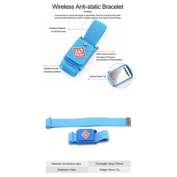 ESD Discharge Wrist Strap Grounding Prevent Static Shock With Clip