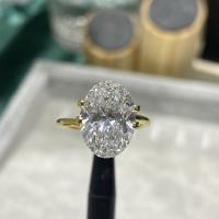 Large Certified CVD Loose Synthetic White Diamond Oval Brilliant 10ct