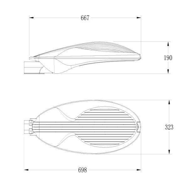 Die Casting Aluminum 80w 100w IP66 Street Light with Customized Design and Engineering
