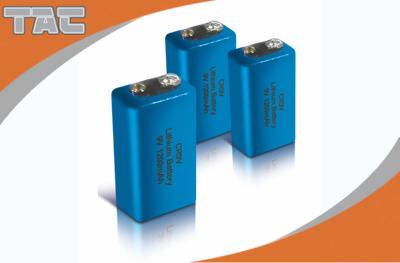 Toda a gama de temperatura Li-MnO2 CR 9V 1200mAh bateria de funcionamento