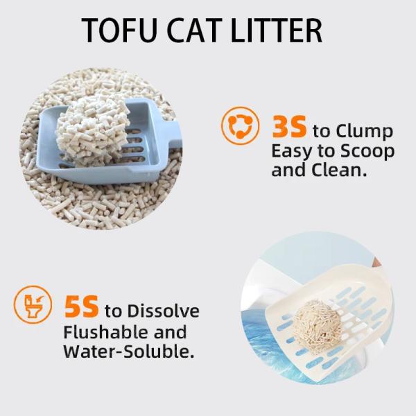 Fast Clumping Tofu Cat Litter Without Dust Purple Odor Eliminating Cat Litter