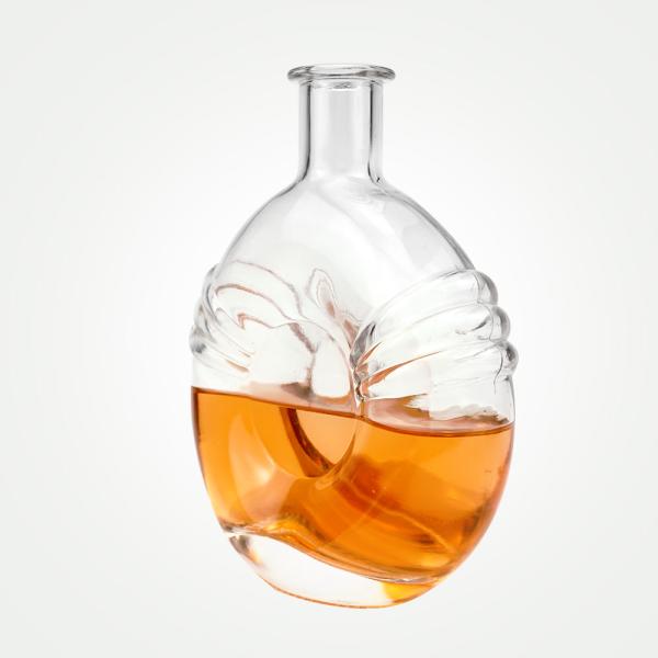 500ml 700ml Clear Glass Bottle With Stopper Cork For BRANDY Acceptable OEM/ODM Unique