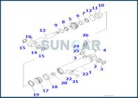 707-98-14590 réparation de penchement Kit Fits Grader GD555-5 de joint du cylindre 7079814590