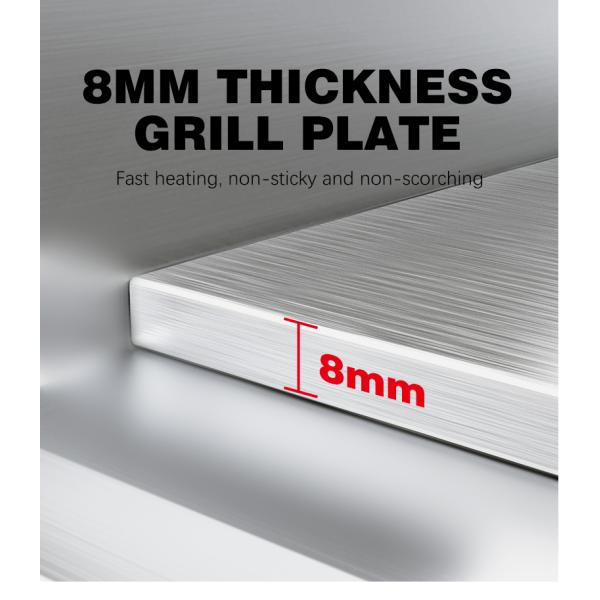 Нержавеющая сталь электрическая гриль коммерческая кастрюля гриль для температурного диапазона 50-300C