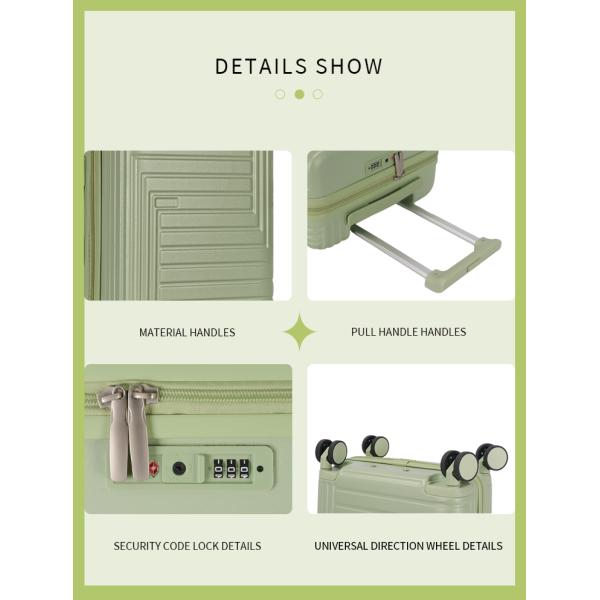 3Pcs ABS Hard Travel Luggage Set Carry On Hard Suitcase Anti Scratch