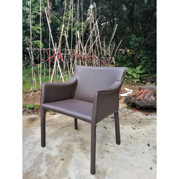 NISIDA YOUNG Fiberglass Arm Chair Fully Leather Upholstered Material