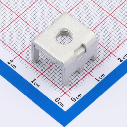 Red copper PCB welding terminal with M6 screw hole nickel base matte tin plating