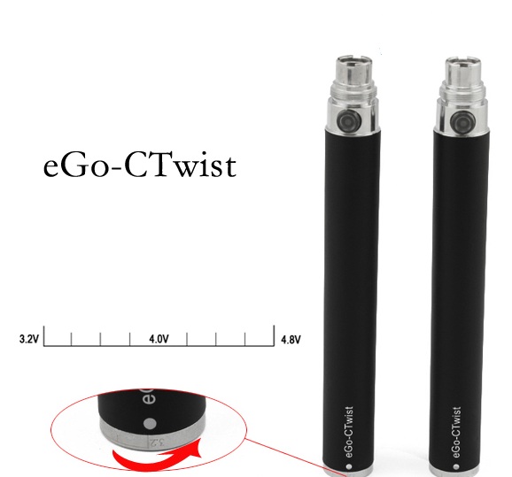 eGo-C Twist battery for electronic cigarette 650mah 900mah 1300mah