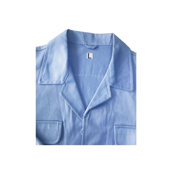 240GSM Cotton 100% Twill 2/1 Long Sleeves Suit Blue Collar