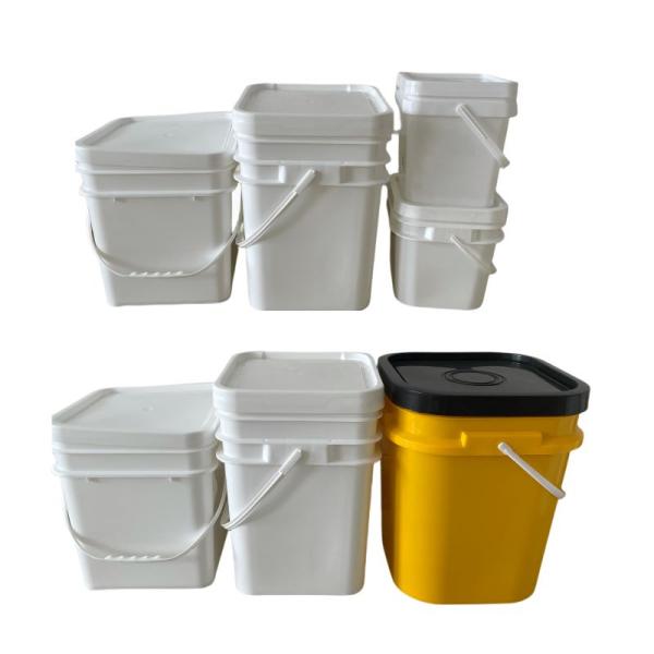 Leak Proof Polypropylene 1L 3L 5L 10L 16L Bucket with Lid Durable Plastic Pail Bucket