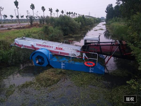 2000m2 1m Automatic Aquatic Weed Harvester Cutting Machine River Cleaning Boat