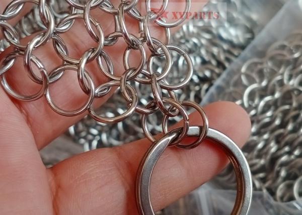 customization logo 316 Stainless Steel Chain Mail Pot Scrubber 4inch-9inch