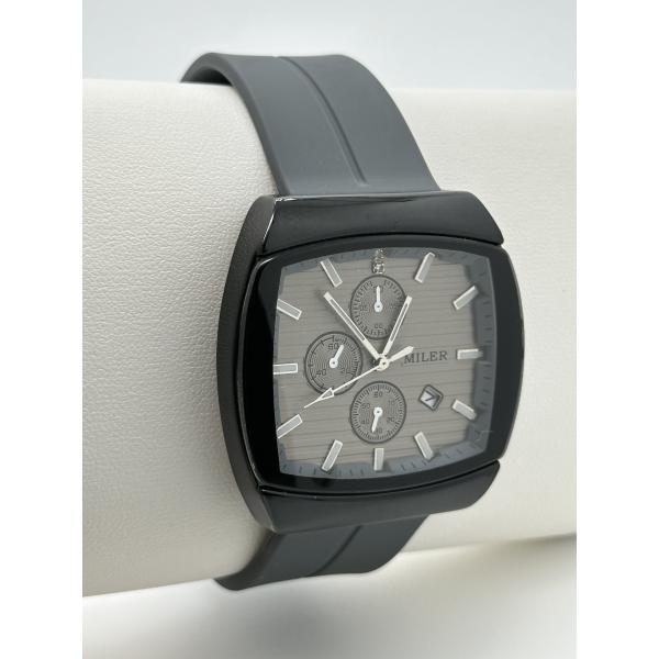 Relógio de movimento de quartzo analógico com banda de silicone 30 metros resistente à água