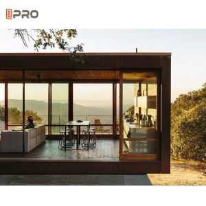 Janela deslizante de vidro de alumínio com persianas inseridas