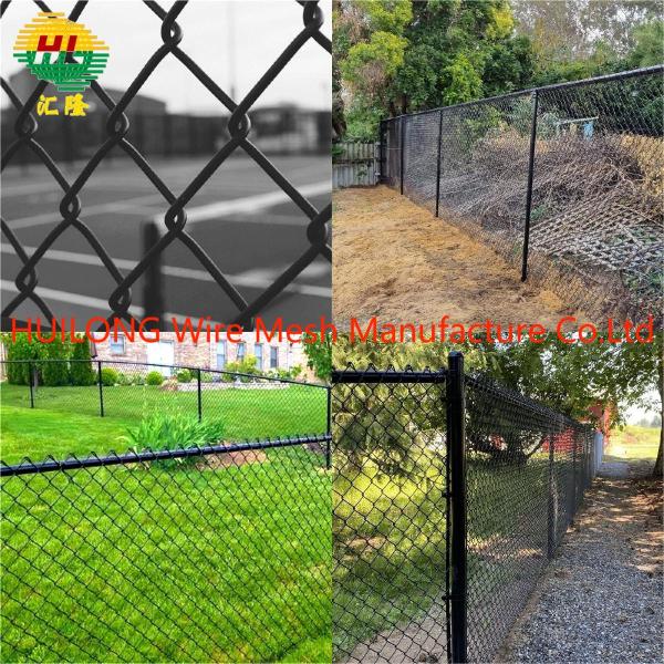 Черный декоративный покрытый Пвк загородки звена цепи ячеистой сети сваренный садом