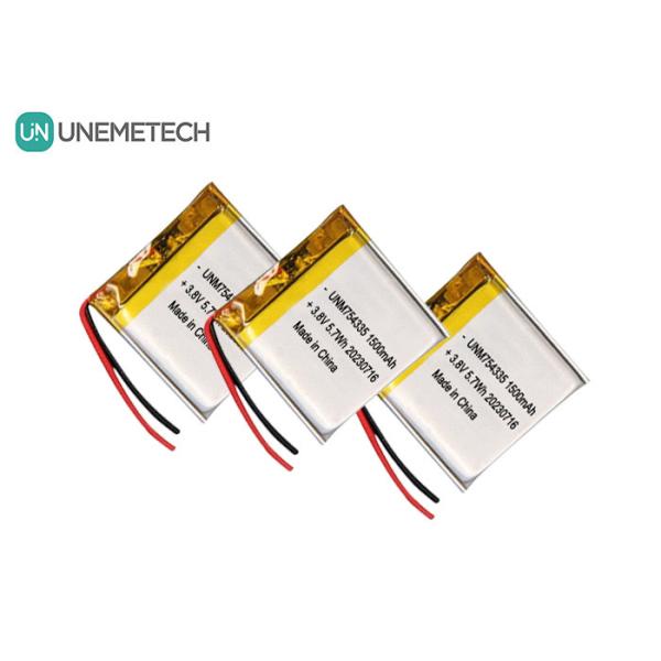 4.35V High Voltage LiPo Batteries 754335 3.8V 1400mAh Rechargeable Polymer Lithium Battery
