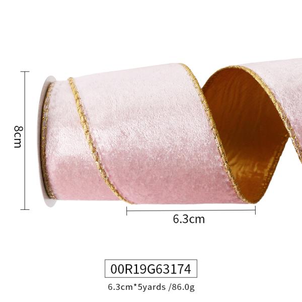 Organza Custom Double Wired Pink Grey Ribbon para el embalaje de regalos y ocasiones especiales