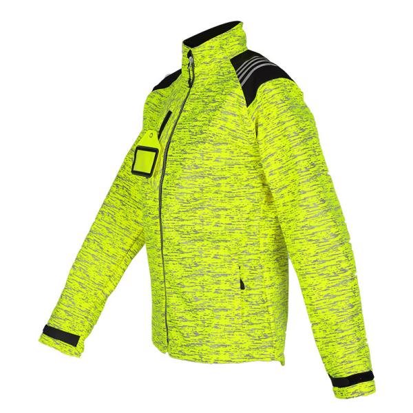 Chaqueta con capucha fluorescente de mujer abrigo resistente a la llama de alta visibilidad ropa exterior amarilla resistente a la llama