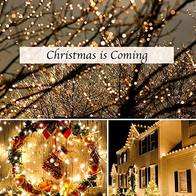 [Safe low voltage, 8-mode remote control, fully waterproof ] 24V LED Christmas light string