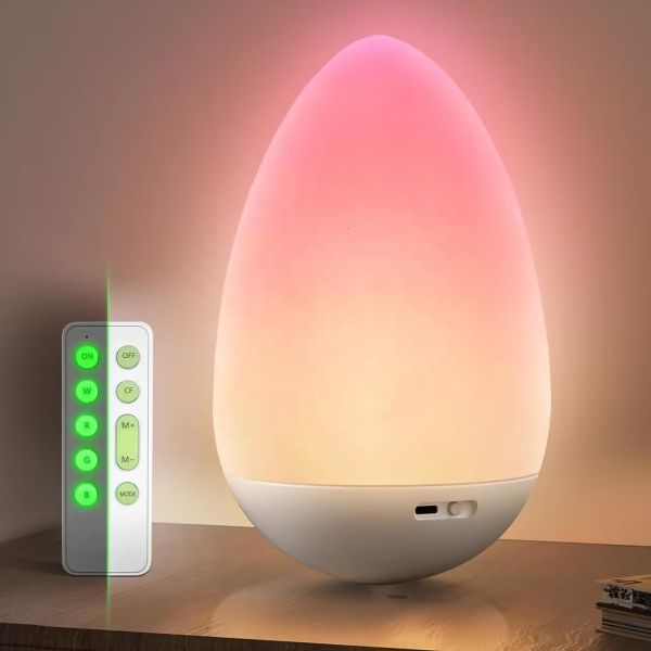 Rechargeable Portable Table Lamp with 34 Lighting Modes and IP20 Rating for Kids