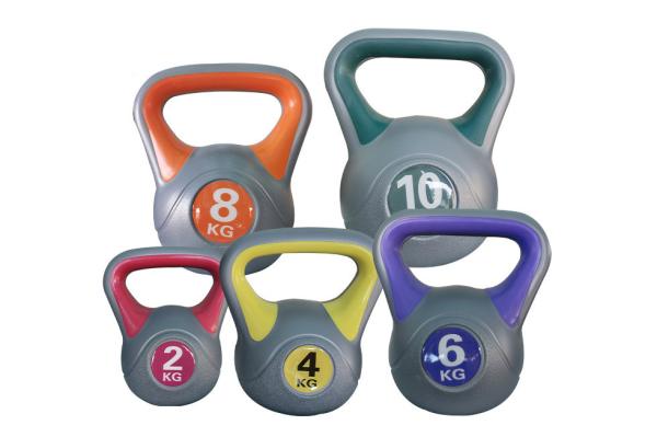 Men And Women'S 2kgs Home Fitness Kettlebell Plastic Filled With Cement