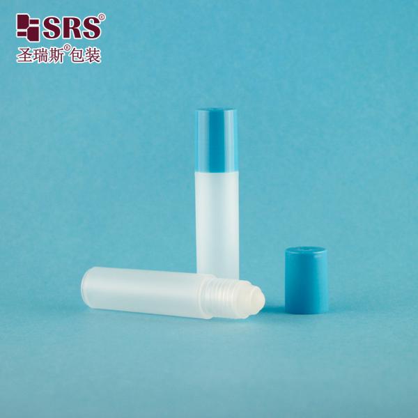 Smooth Finish 10ml Plastic Roll On Bottle in Various Colors With Roll On Cap for Essential Oil and Perfume