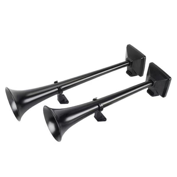 Purpose Replace/Repair Chrome-Plated Zinc Double Horn for Universal 12V/24V Vehicles