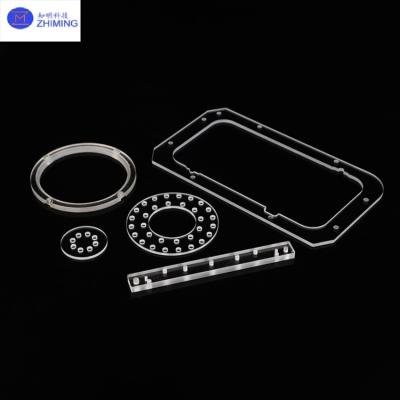 Custom-Shaped Quartz Through-Hole Plates Precision Perforated Optical Fused Silica Panels