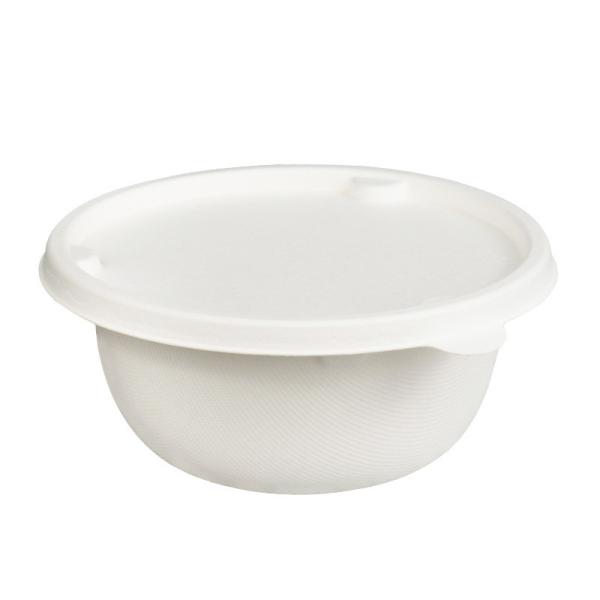 Естественная плошка для супа Eco круга багассы сахарного тростника дружелюбное с крышкой