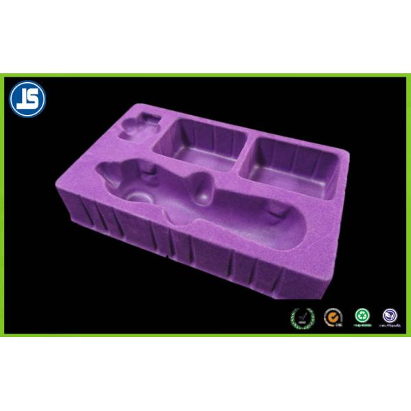 Custom PS Biodegradable Flocking Tray , Cosmetic Plastic Blister Packaging