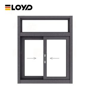 Ventilated Aluminum Sliding Window with Integrated Louvers